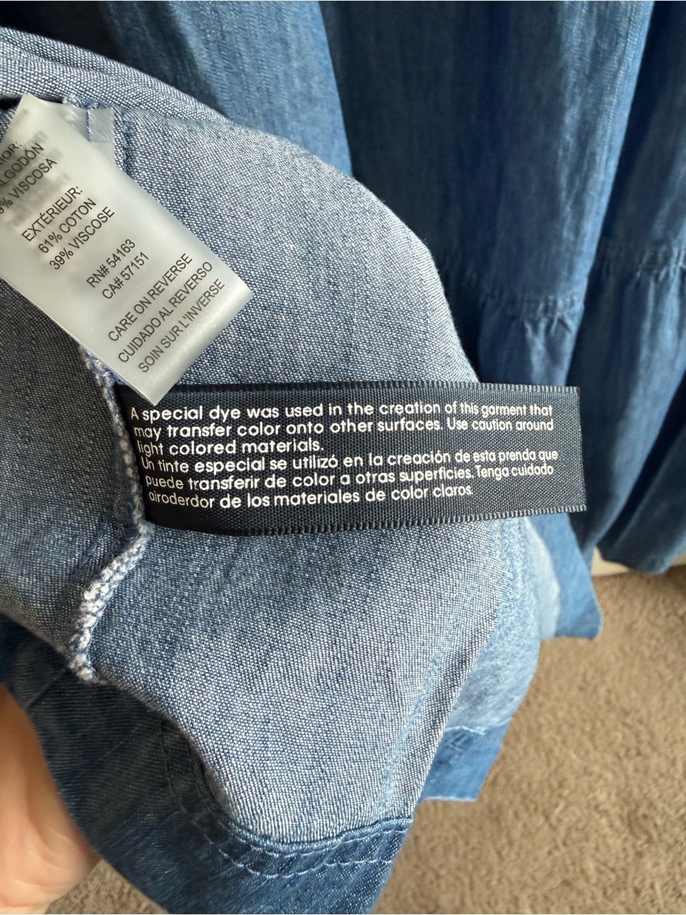 NWT Tommy Hilfiger tiered denim maxi dress, size 10 - Picture 5 of 5